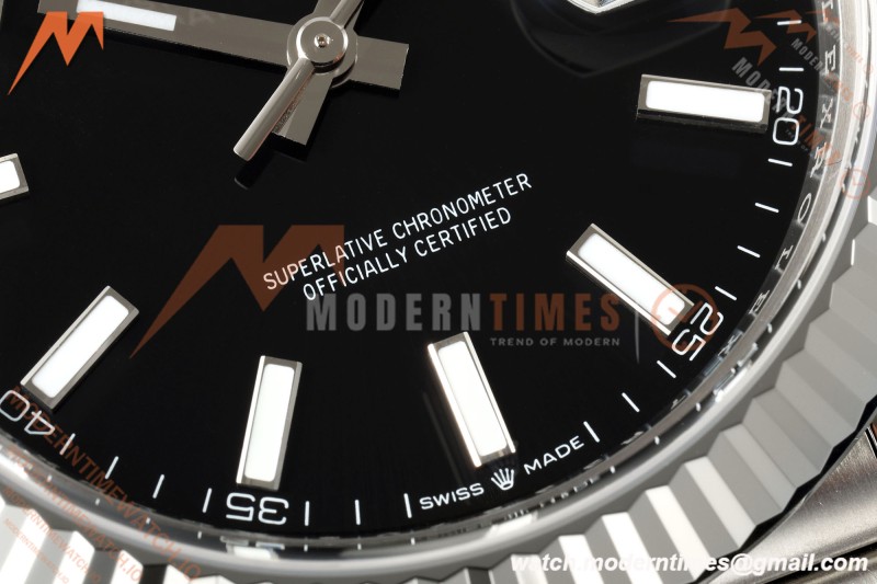 Rolex - Datejust 126334 41mm Jub Flt 904L SS/SS Blk/Stk RCF JH3235