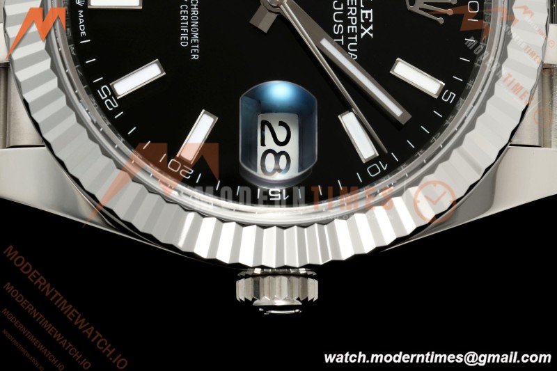 Rolex - Datejust 126334 41mm Jub Flt 904L SS/SS Blk/Stk RCF JH3235