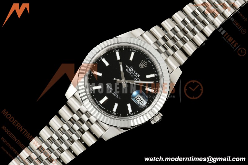 Rolex - Datejust 126334 41mm Jub Flt 904L SS/SS Blk/Stk RCF JH3235