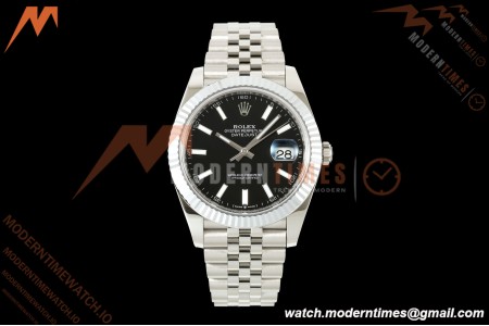 Rolex - Datejust 126334 41mm Jub Flt 904L SS/SS Blk/Stk RCF JH3235