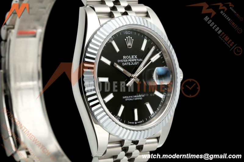 Rolex - Datejust 126334 41mm Jub Flt 904L SS/SS Blk/Stk RCF JH3235