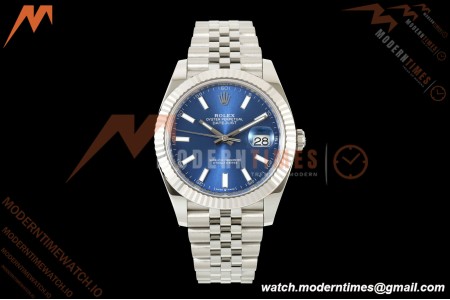Rolex - Datejust 126334 41mm Jub Flt 904L SS/SS Blue/Stk RCF JH3235