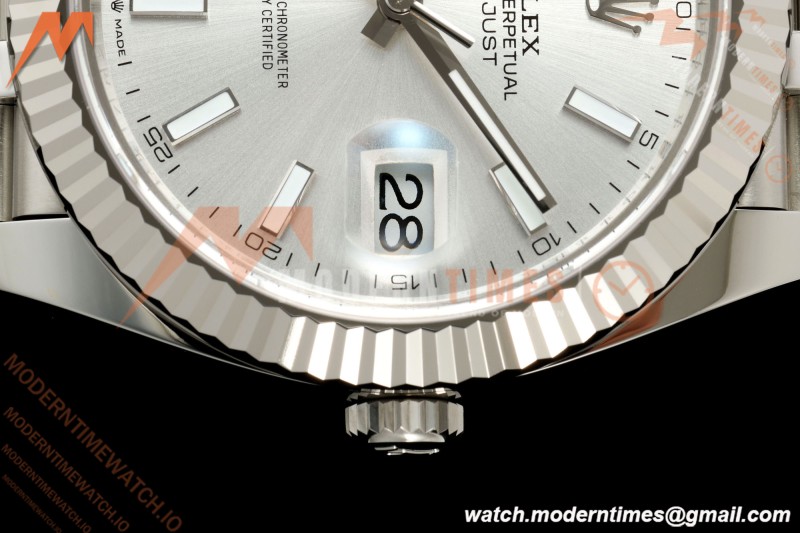 Rolex - Datejust 126334 41mm Jub Flt 904L SS/SS Silver/Stk RCF JH3235
