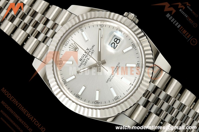 Rolex - Datejust 126334 41mm Jub Flt 904L SS/SS Silver/Stk RCF JH3235
