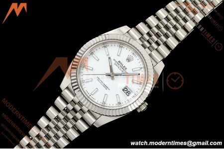 Rolex - Datejust 126334 41mm Jub Flt 904L SS/SS Wht/Stk RCF JH3235