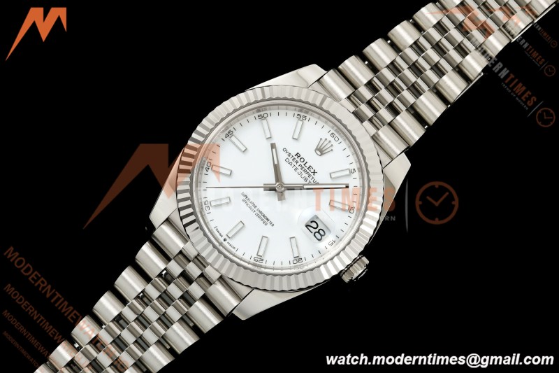 Rolex - Datejust 126334 41mm Jub Flt 904L SS/SS Wht/Stk RCF JH3235