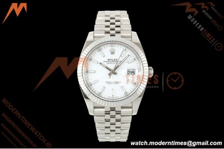 Rolex - Datejust 126334 41mm Jub Flt 904L SS/SS Wht/Stk RCF JH3235