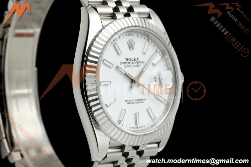 Rolex - Datejust 126334 41mm Jub Flt 904L SS/SS Wht/Stk RCF JH3235