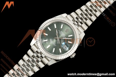 Rolex - Datejust 126334 41mm Jub Flt 904L SS/SS Green/Stk RCF JH3235