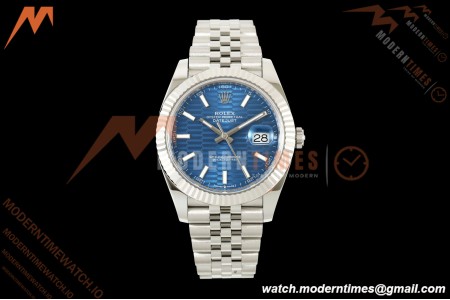 Rolex - Datejust 126334 41mm Jub Flt 904L SS/SS Blue Textured/Stk RCF JH3235