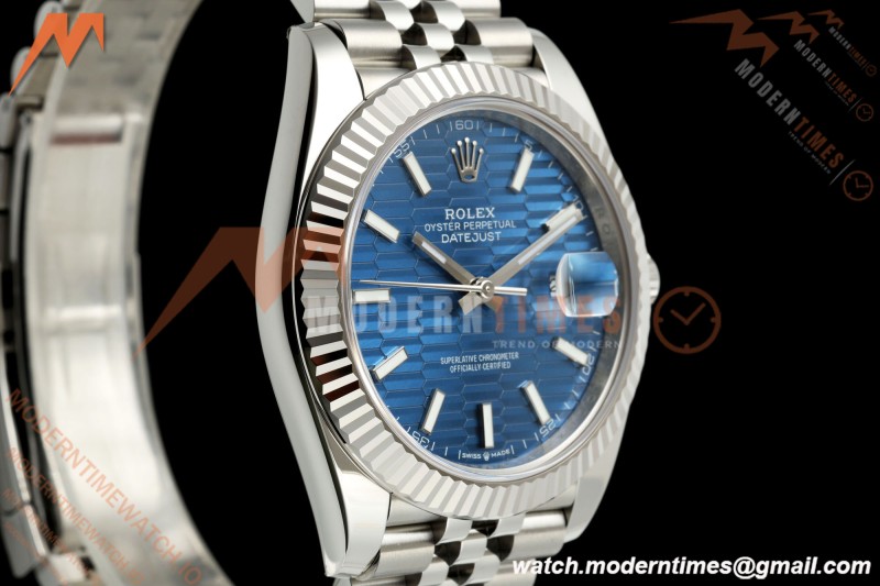 Rolex - Datejust 126334 41mm Jub Flt 904L SS/SS Blue Textured/Stk RCF JH3235