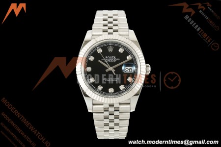 Rolex - Datejust 126334 41mm Jub Flt 904L SS/SS Blk/Dia RCF JH3235