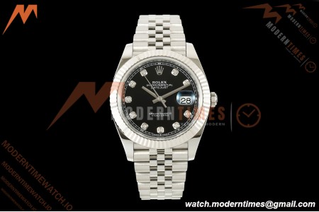 Rolex - Datejust 126334 41mm Jub Flt 904L SS/SS Blk/Dia RCF JH3235
