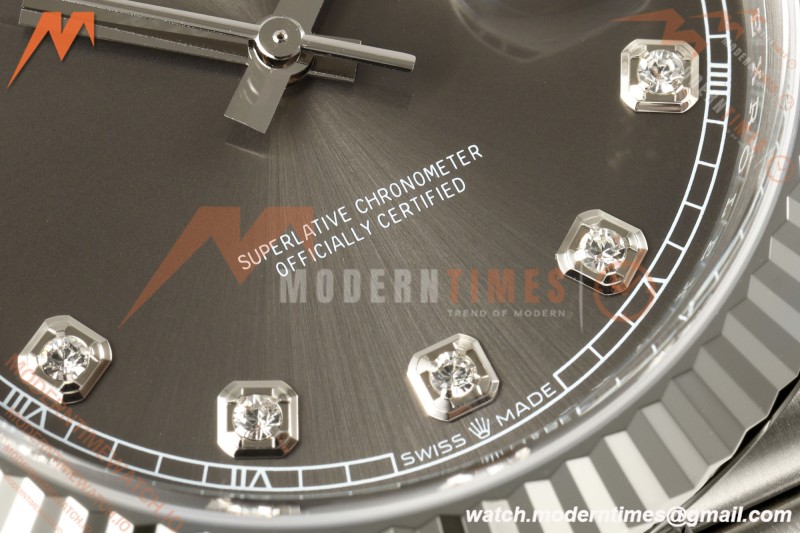 Rolex - Datejust 126334 41mm Jub Flt 904L SS/SS Gry/Dia RCF JH3235