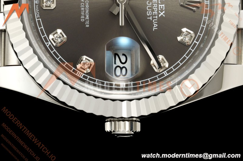 Rolex - Datejust 126334 41mm Jub Flt 904L SS/SS Gry/Dia RCF JH3235