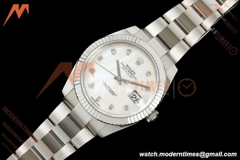 Rolex - Datejust 126334 41mm Oys Flt 904L SS/SS W-MOP/Dia SEEK VR3235