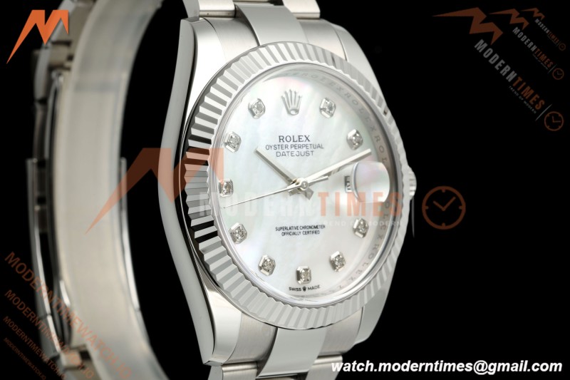 Rolex - Datejust 126334 41mm Oys Flt 904L SS/SS W-MOP/Dia SEEK VR3235
