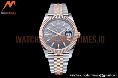 Rolex - DJ2 41mm Jub Flt 904L RG/SS P-Grey/Stk VSF VS3235