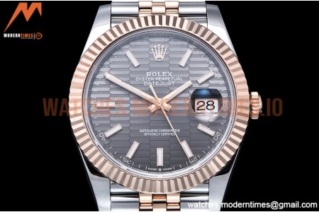 Rolex - DJ2 41mm Jub Flt 904L RG/SS P-Grey/Stk VSF VS3235