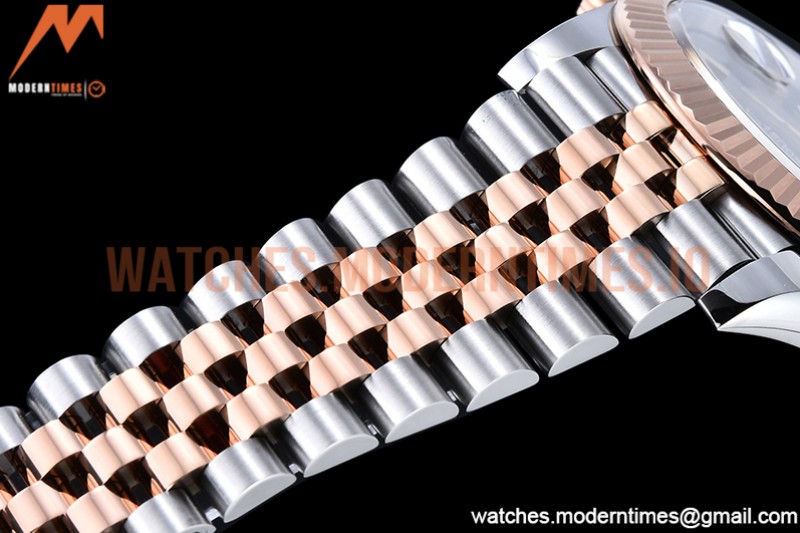 Rolex - DJ2 41mm Jub Flt 904L RG/SS P-Grey/Stk VSF VS3235
