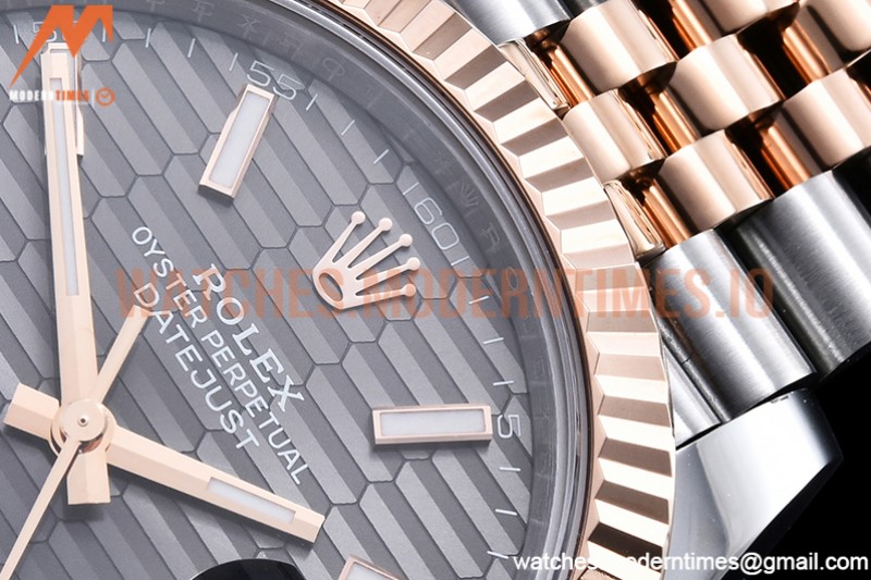 Rolex - DJ2 41mm Jub Flt 904L RG/SS P-Grey/Stk VSF VS3235
