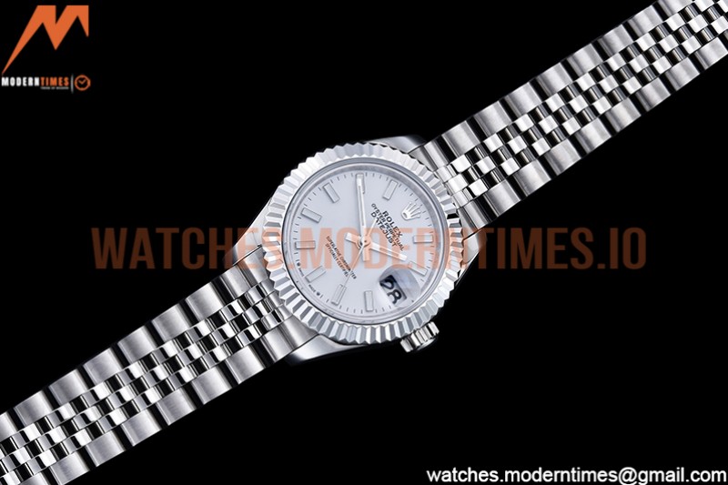 Rolex - DJ Ladies 28mm Jub Flt 904L SS/SS White/Stk GMF A2671