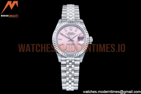Rolex - DJ Ladies 28mm Jub Flt 904L SS/SS Pink/Stk GMF A2671