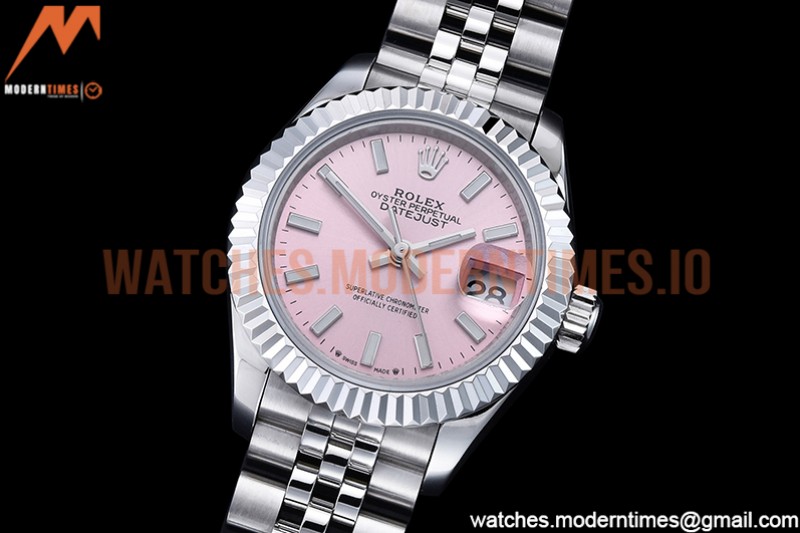 Rolex - DJ Ladies 28mm Jub Flt 904L SS/SS Pink/Stk GMF A2671