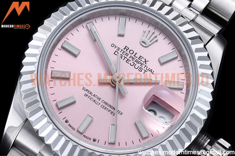 Rolex - DJ Ladies 28mm Jub Flt 904L SS/SS Pink/Stk GMF A2671