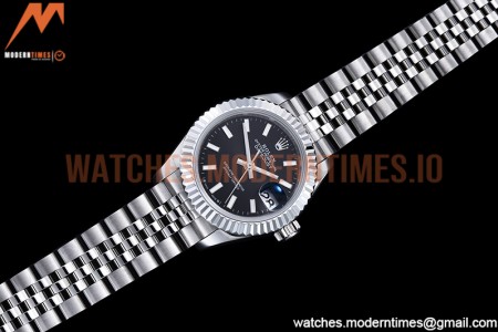 Rolex - DJ Ladies 28mm Jub Flt 904L SS/SS Black/Stk GMF A2671