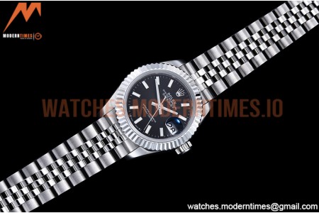 Rolex - DJ Ladies 28mm Jub Flt 904L SS/SS Black/Stk GMF A2671