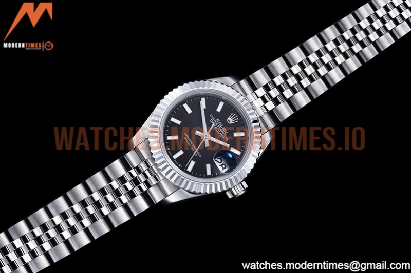 Rolex - DJ Ladies 28mm Jub Flt 904L SS/SS Black/Stk GMF A2671