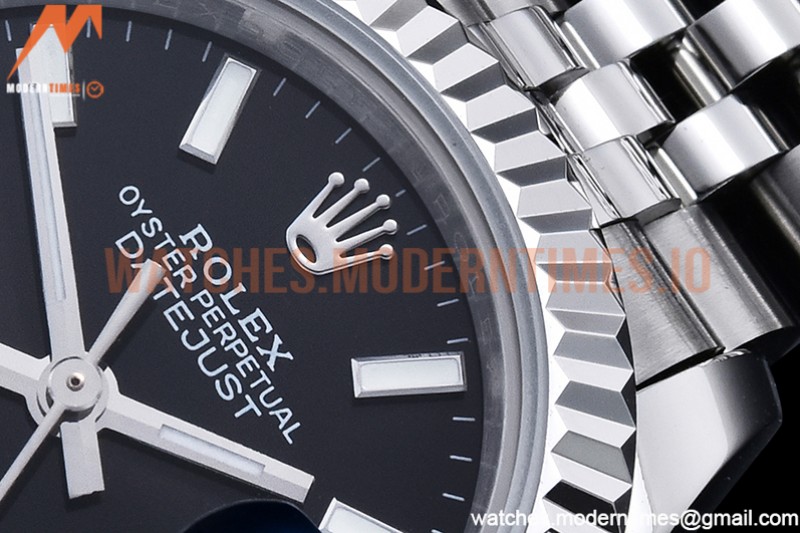 Rolex - DJ Ladies 28mm Jub Flt 904L SS/SS Black/Stk GMF A2671