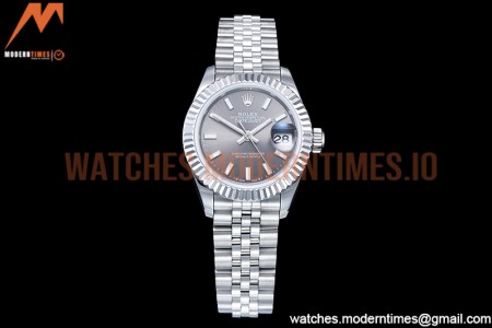 Rolex - DJ Ladies 28mm Jub Flt 904L SS/SS Grey/Stk GMF A2671
