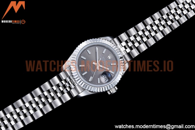 Rolex - DJ Ladies 28mm Jub Flt 904L SS/SS Grey/Stk GMF A2671
