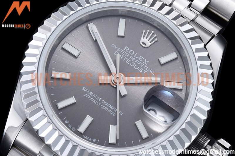 Rolex - DJ Ladies 28mm Jub Flt 904L SS/SS Grey/Stk GMF A2671