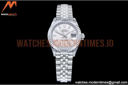 Rolex - DJ Ladies 28mm Jub Flt 904L SS/SS Silv/Stk GMF A2671