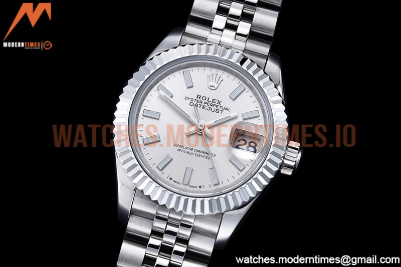 Rolex - DJ Ladies 28mm Jub Flt 904L SS/SS Silv/Stk GMF A2671