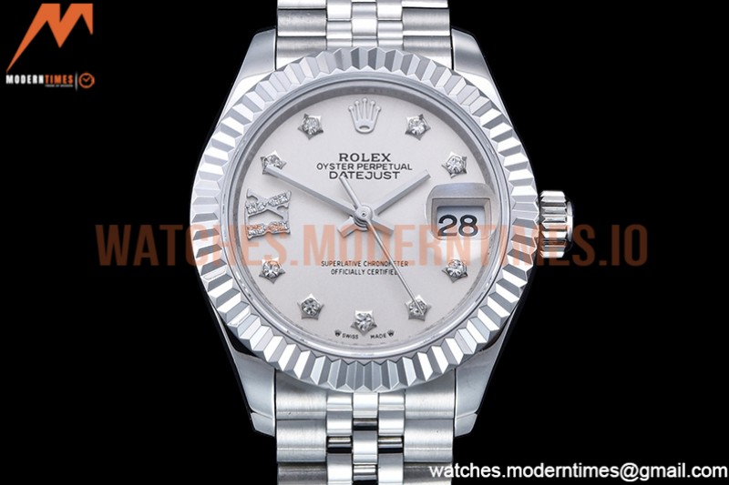 Rolex - DJ Ladies 28mm Jub Flt 904L SS/SS Silv/SDia GMF A2671