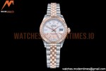 Rolex - DJ Ladies 28mm Jub Flt 904L RG/SS White/Stk GMF A2671