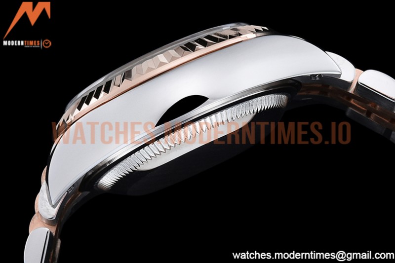 Rolex - DJ Ladies 28mm Jub Flt 904L RG/SS White/Stk GMF A2671