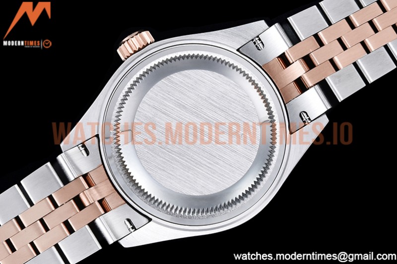 Rolex - DJ Ladies 28mm Jub Flt 904L RG/SS White/Stk GMF A2671
