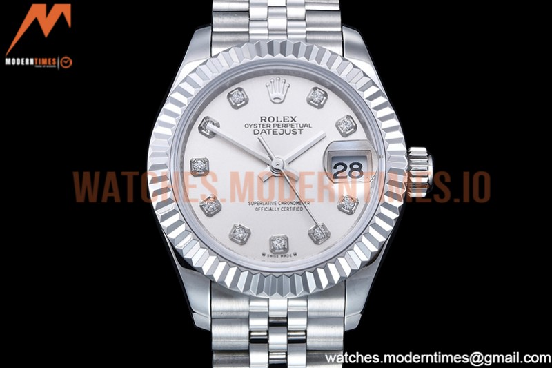 Rolex - DJ Ladies 28mm Jub Flt 904L SS/SS Silv/Dia GMF A2671