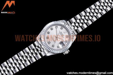 Rolex - DJ Ladies 28mm Jub Flt 904L SS/SS Silv/Dia GMF A2671