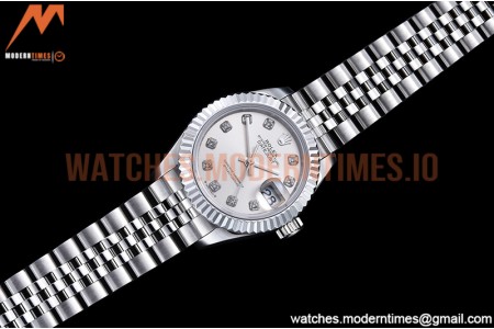 Rolex - DJ Ladies 28mm Jub Flt 904L SS/SS Silv/Dia GMF A2671