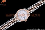 Rolex - DJ Ladies 28mm Jub Flt 904L RG/SS White/Stk GMF A2671