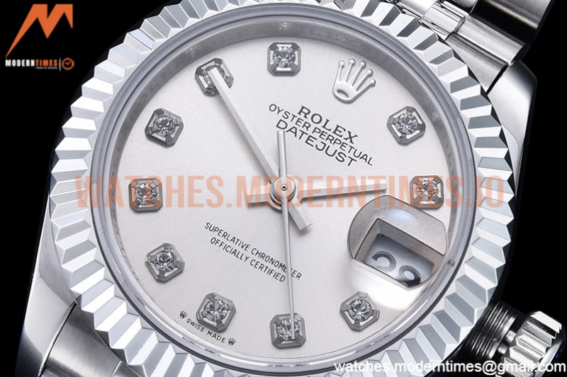 Rolex - DJ Ladies 28mm Jub Flt 904L SS/SS Silv/Dia GMF A2671