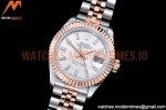 Rolex - DJ Ladies 28mm Jub Flt 904L RG/SS Silv/Stk GMF A2671