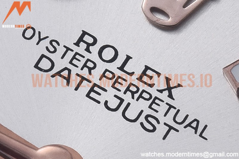 Rolex - DJ Ladies 28mm Jub Flt 904L RG/SS Silv/Stk GMF A2671