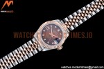 Rolex - DJ Ladies 28mm Jub Flt 904L RG/SS Brn/S-Dia GMF A2671